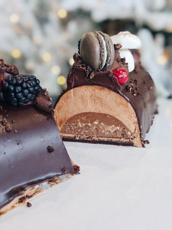 How to make Mirror Glazed Buche de Noel